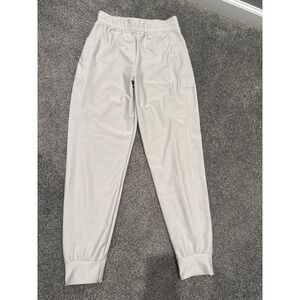 BECCO Women's Light Grey Jogger Pants Athletic Sporty Athleisure Size Medium